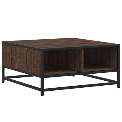 Tavolino Rovere Marrone 60,5x60,5x30 cm in Truciolato e Metallo | homemem39