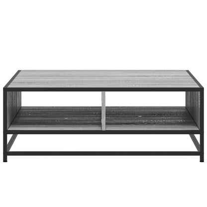 Tavolino Grigio Sonoma 80x80x30 cm in Truciolato e Metallo | homemem39