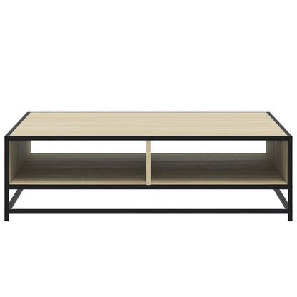 Tavolino Rovere Sonoma 100x100x30 cm in Truciolato e Metallo | homemem39