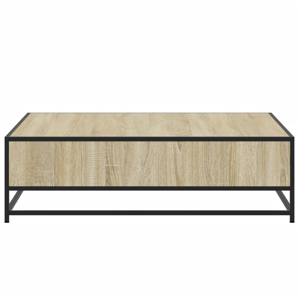 Tavolino Rovere Sonoma 100x100x30 cm in Truciolato e Metallo | homemem39