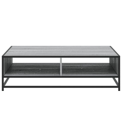 Tavolino Grigio Sonoma 100x100x30 cm in Truciolato e Metallo | homemem39