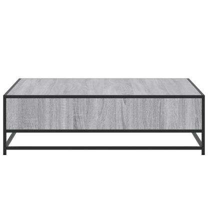 Tavolino Grigio Sonoma 100x100x30 cm in Truciolato e Metallo | homemem39