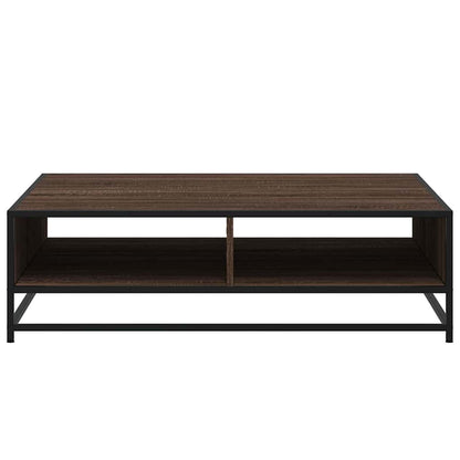 Tavolino Rovere Marrone 100x100x30 cm in Truciolato e Metallo | homemem39