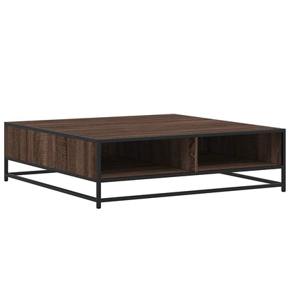 Tavolino Rovere Marrone 100x100x30 cm in Truciolato e Metallo | homemem39