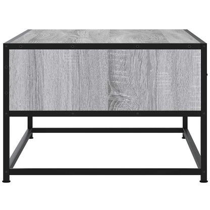 Tavolino Salotto Grigio Sonoma 100x50x35cm Multistrato Metallo