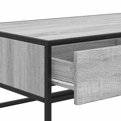 Tavolino Salotto Grigio Sonoma 100x50x35cm Multistrato Metallo