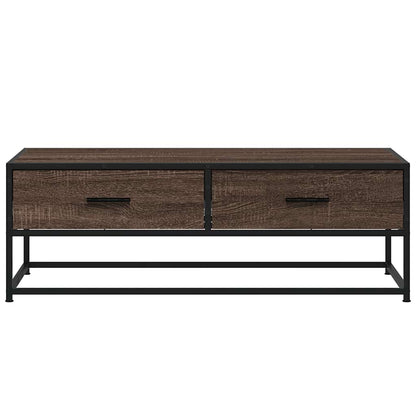 Tavolino Salotto Rovere Marrone 100x50x35cm Multistrato Metallo | homemem39