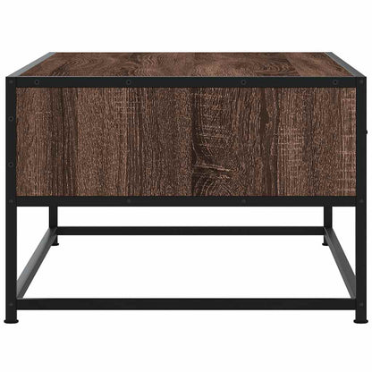 Tavolino Salotto Rovere Marrone 100x50x35cm Multistrato Metallo