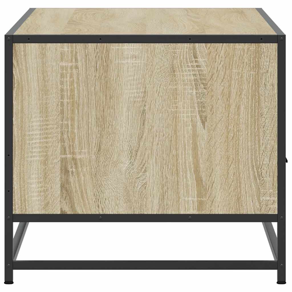 Tavolino Rovere Sonoma 100x50x45 cm Legno Multistrato e Metallo