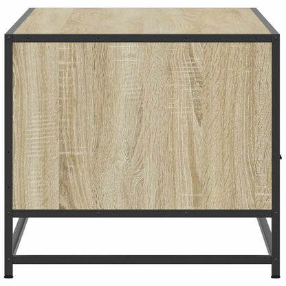Tavolino Rovere Sonoma 100x50x45 cm Legno Multistrato e Metallo
