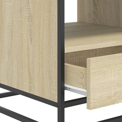 Tavolino Rovere Sonoma 100x50x45 cm Legno Multistrato e Metallo