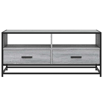Tavolino Grigio Sonoma 100x50x45 cm Legno Multistrato e Metallo | homemem39