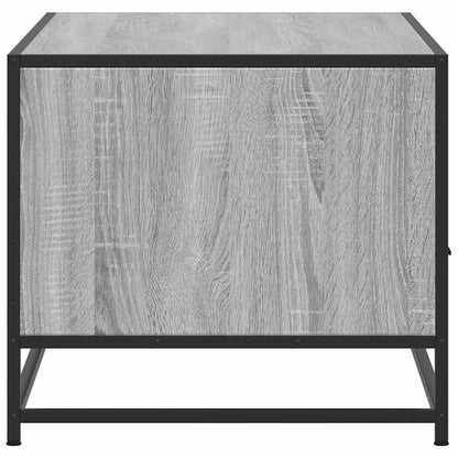 Tavolino Grigio Sonoma 100x50x45 cm Legno Multistrato e Metallo