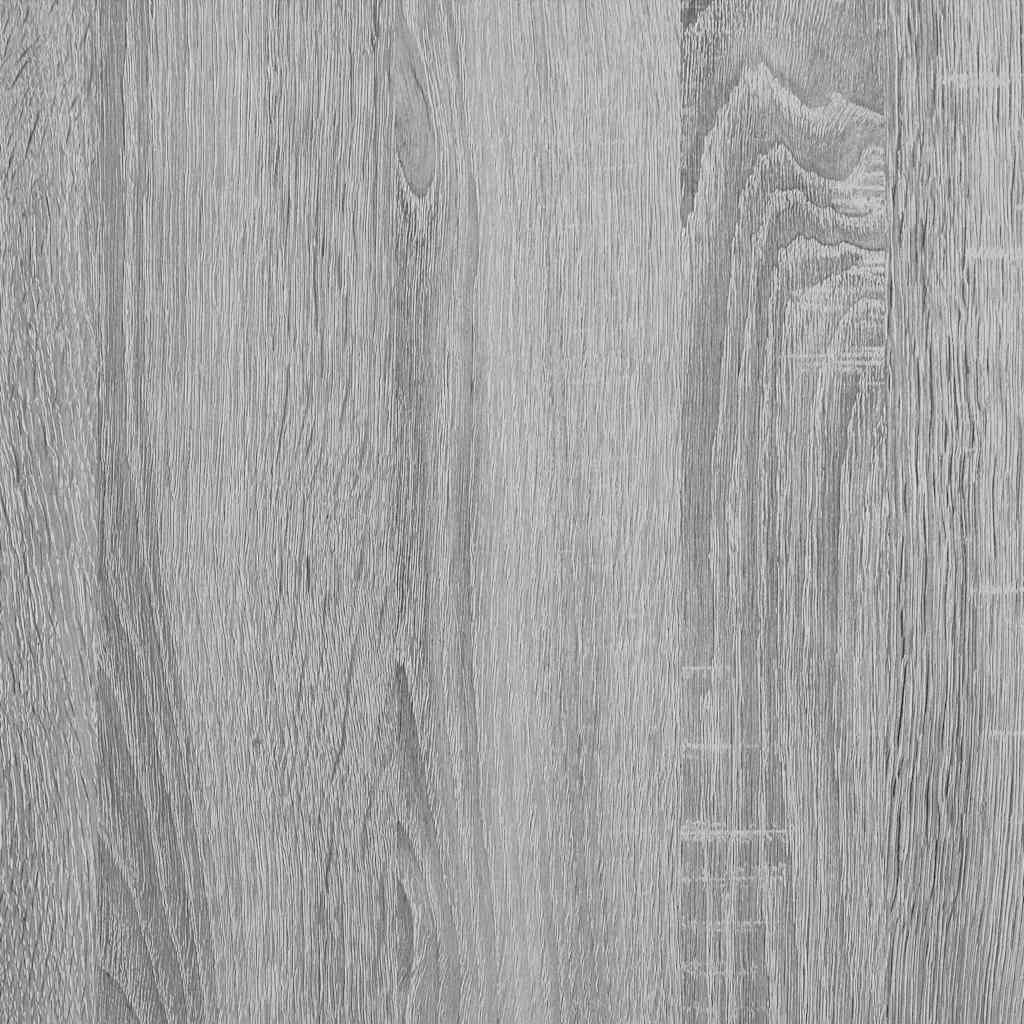 Tavolino Grigio Sonoma 100x50x45 cm Legno Multistrato e Metallo
