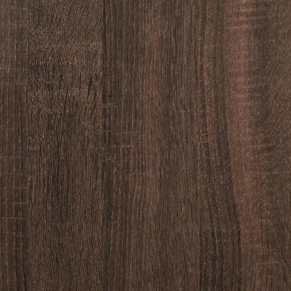 Tavolino Rovere Marrone 100x50x45cm Legno Multistrato e Metallo