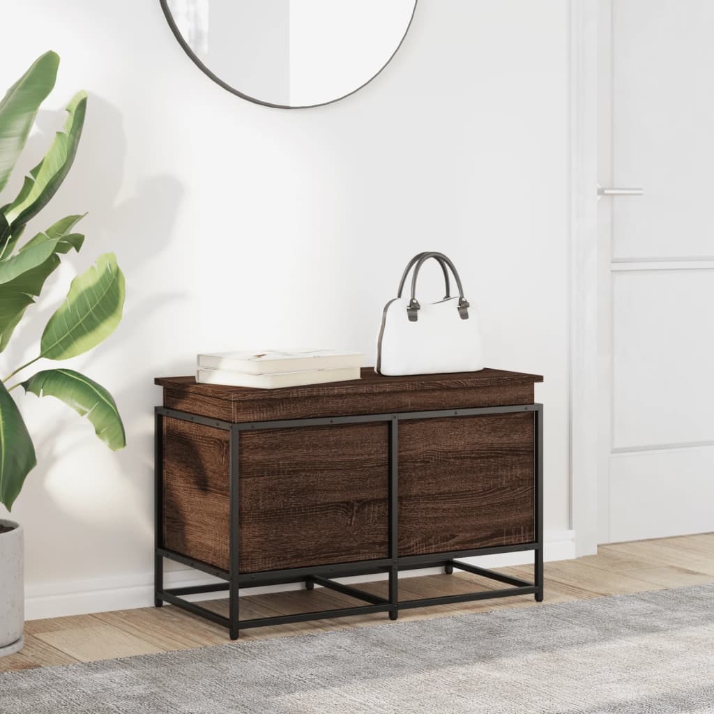 Contenitore con Coperchio Rovere Marrone 80x40x51,5 Truciolato - homemem39