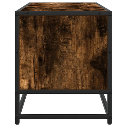 Mobile TV Rovere Fumo 80x34,5x40 cm Legno Multistrato e Metallo - homemem39