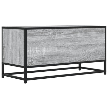 Mobile TV Grigio Sonoma 80x34,5x40 cm Legno Multistrato Metallo - homemem39