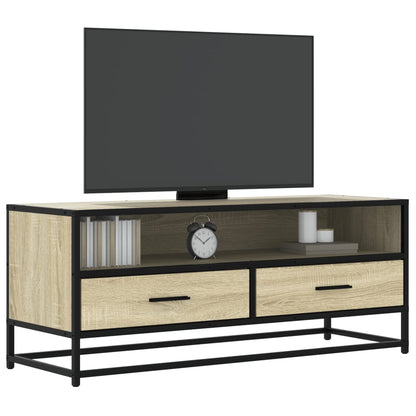 Mobile TV Rovere Sonoma 100x34,5x40cm Legno Multistrato Metallo - homemem39