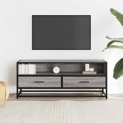 Mobile TV Grigio Sonoma 100x34,5x40cm Legno Multistrato Metallo - homemem39