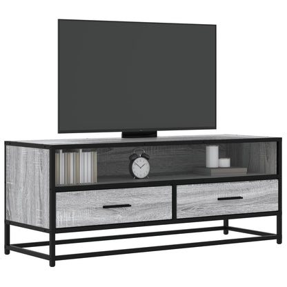 Mobile TV Grigio Sonoma 100x34,5x40cm Legno Multistrato Metallo - homemem39