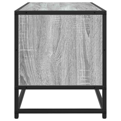 Mobile TV Grigio Sonoma 80x34,5x40 cm Legno Multistrato Metallo - homemem39