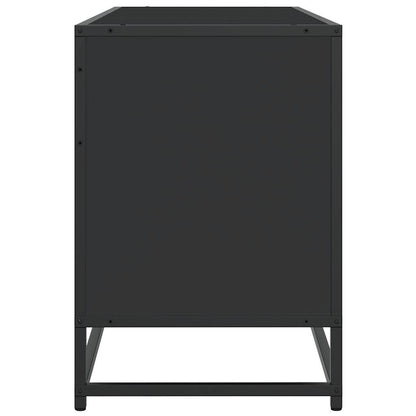 Mobile TV Nero 100x35x50 cm in Truciolato e Metallo - homemem39