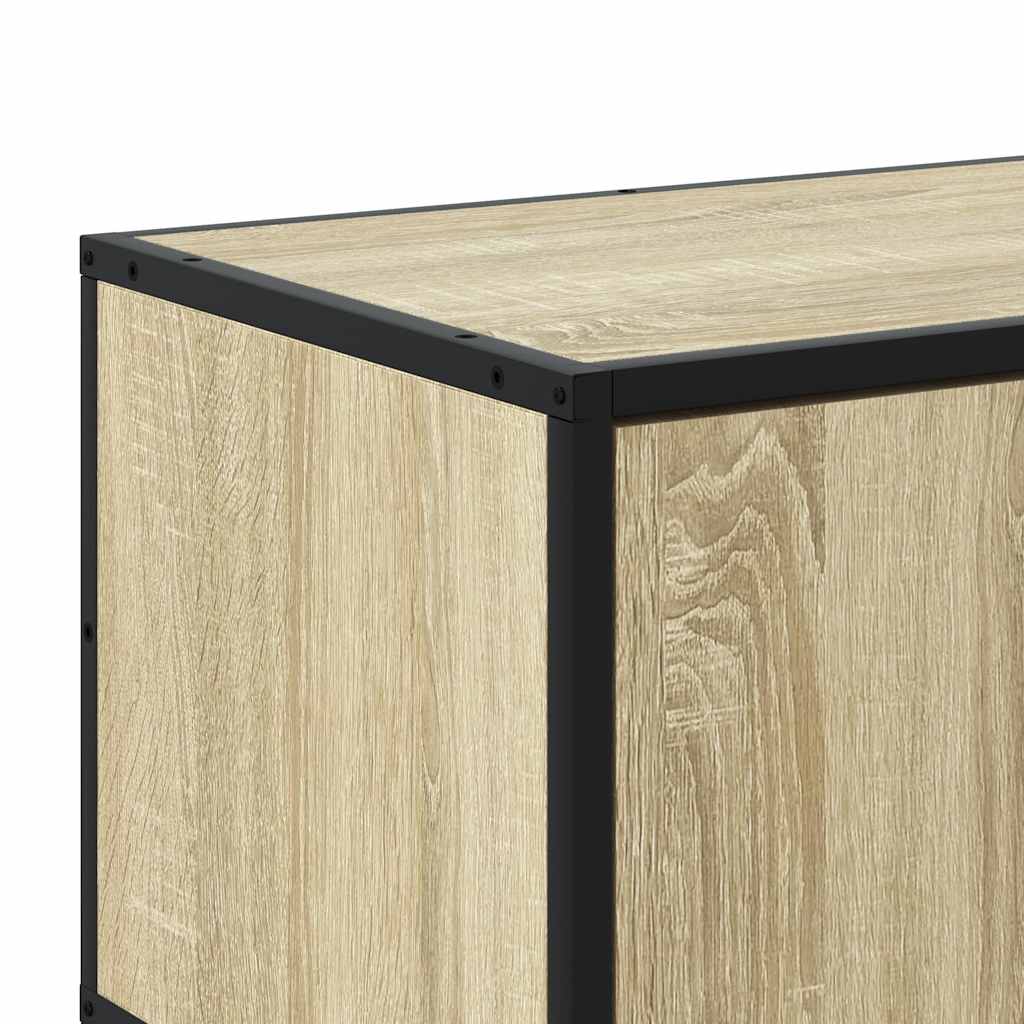 Mobile TV Rovere Sonoma 100x35x50 cm Legno Multistrato Metallo - homemem39