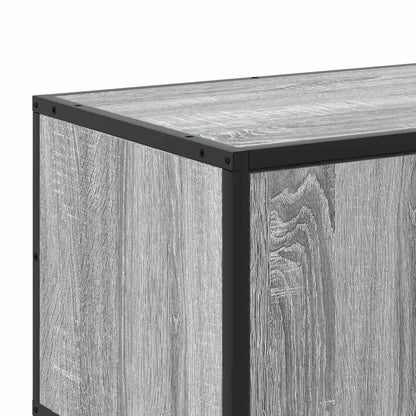 Mobile TV Grigio Sonoma 100x35x50 cm Legno Multistrato Metallo - homemem39