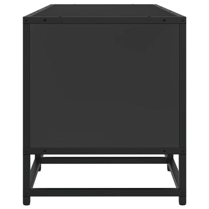 Mobile Porta TV Nero 100x35x41 cm in Truciolato e Metallo - homemem39