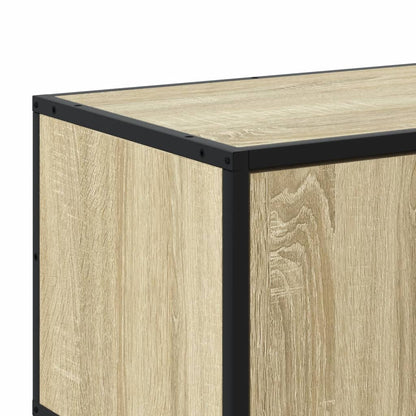 Mobile TV Rovere Sonoma 100x35x41 cm Legno Multistrato Metallo - homemem39