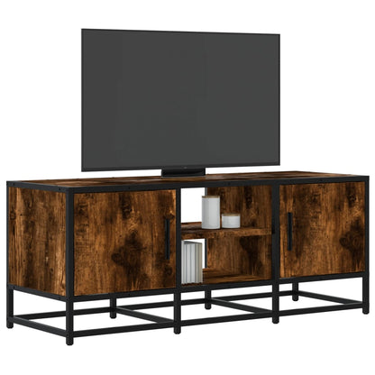 Mobile TV Rovere Fumo 100x35x41 cm Legno Multistrato e Metallo - homemem39