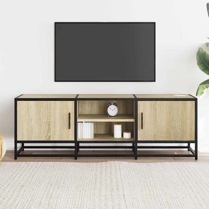 Mobile TV Rovere Sonoma 120x35x41cm Legno Multistrato e Metallo - homemem39