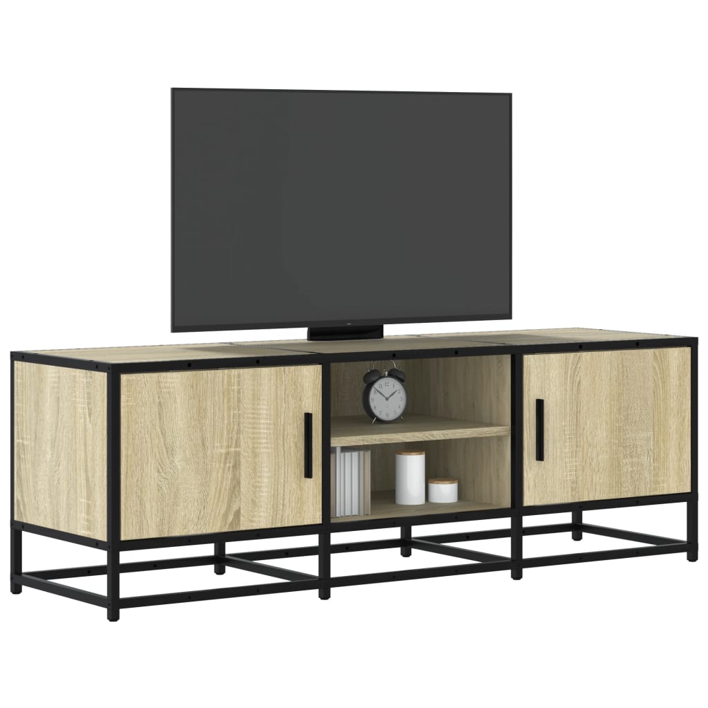 Mobile TV Rovere Sonoma 120x35x41cm Legno Multistrato e Metallo - homemem39