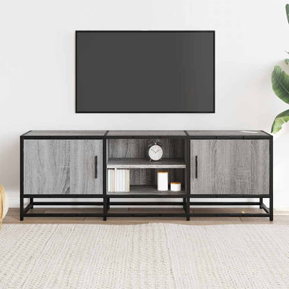 Mobile TV Grigio Sonoma 120x35x41cm Legno Multistrato e Metallo - homemem39