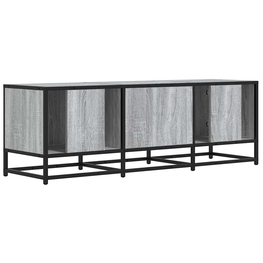 Mobile TV Grigio Sonoma 120x35x41cm Legno Multistrato e Metallo - homemem39