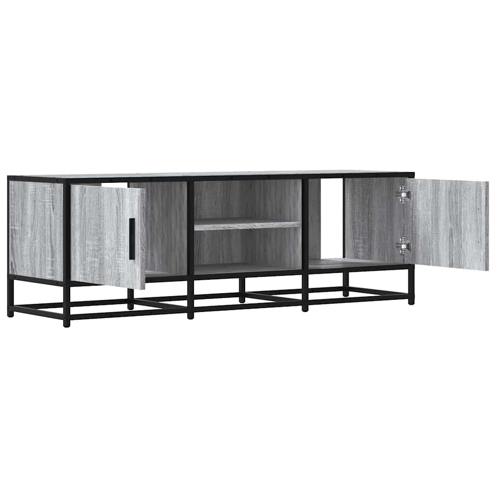 Mobile TV Grigio Sonoma 120x35x41cm Legno Multistrato e Metallo - homemem39