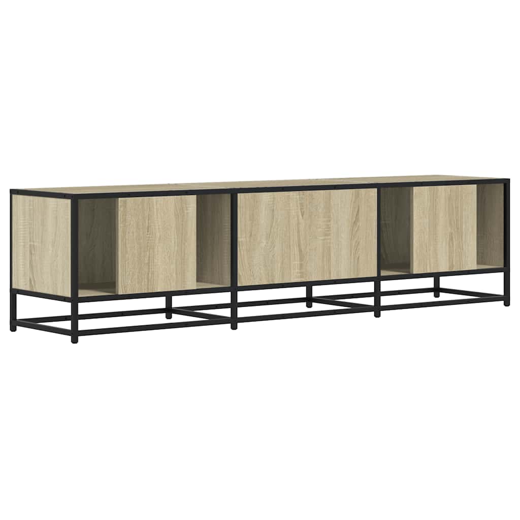 Mobile TV Rovere Sonoma 160x35x41cm Legno Multistrato e Metallo - homemem39
