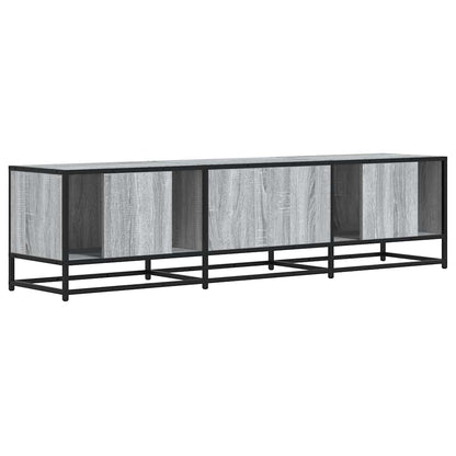 Mobile TV Grigio Sonoma 160x35x41cm Legno Multistrato e Metallo - homemem39