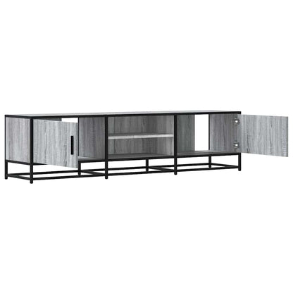 Mobile TV Grigio Sonoma 160x35x41cm Legno Multistrato e Metallo - homemem39