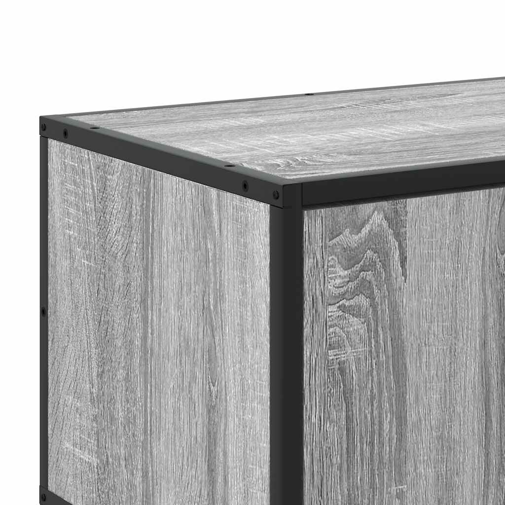 Mobile TV Grigio Sonoma 160x35x41cm Legno Multistrato e Metallo - homemem39