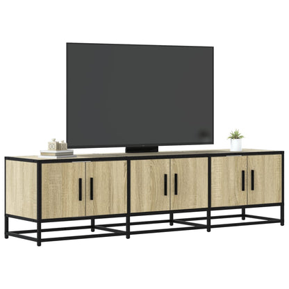 Mobile TV Rovere Sonoma 150x35x41 cm in Truciolato e Metallo - homemem39