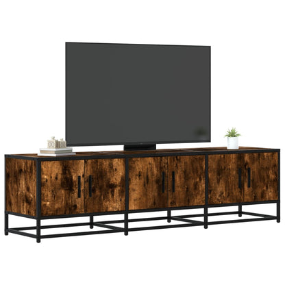 Mobile TV Rovere Fumo 150x35x41 cm in Truciolato e Metallo - homemem39