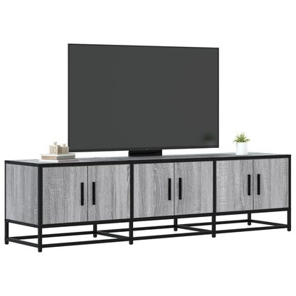 Mobile TV Grigio Sonoma 150x35x41cm in Truciolato e Metallo - homemem39
