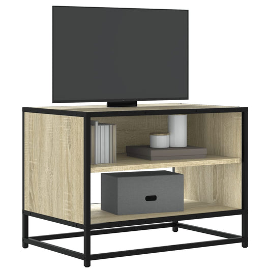 Mobile TV Rovere Sonoma 61x40x46 cm Legno Multistrato e Metallo - homemem39