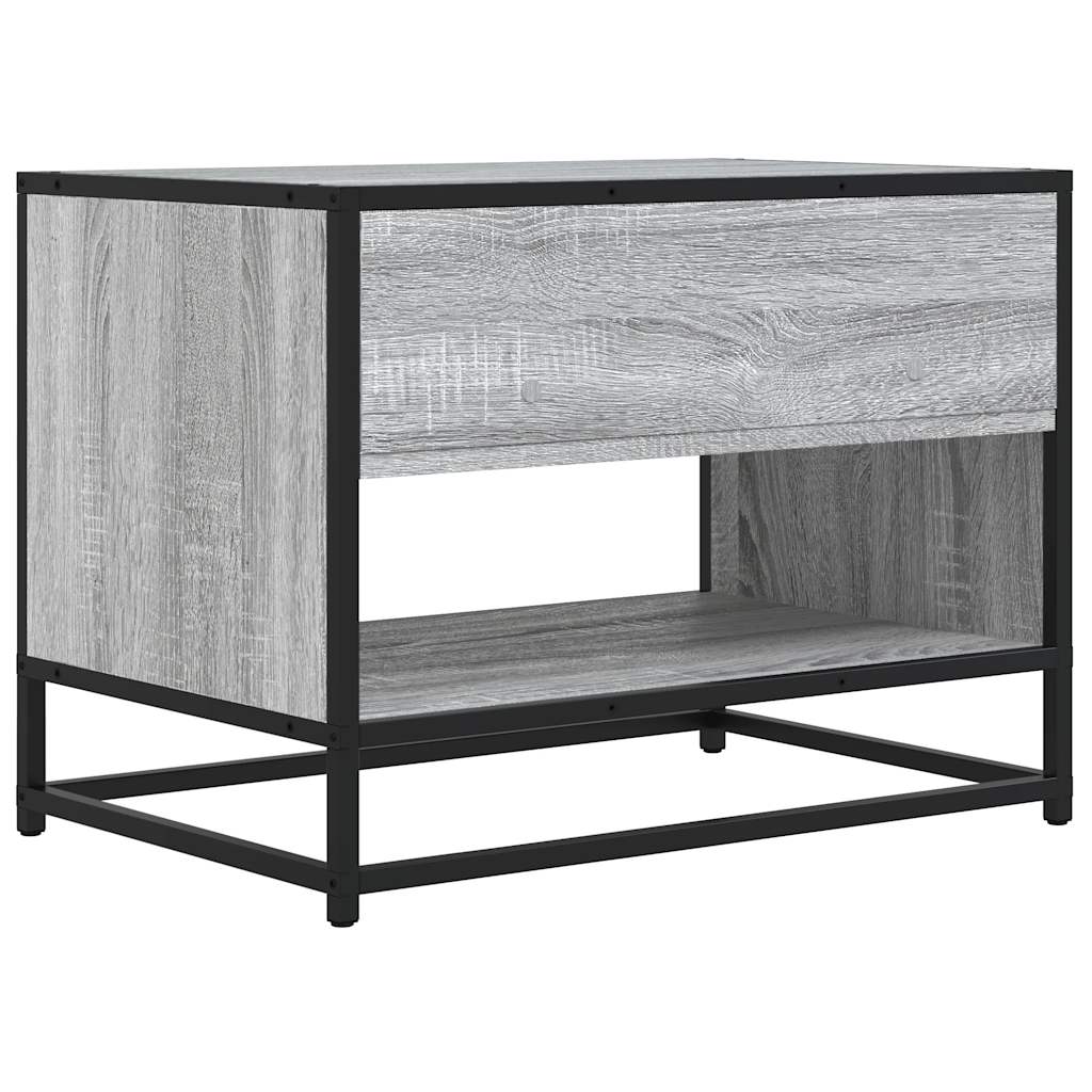 Mobile TV Grigio Sonoma 61x40x46 cm Legno Multistrato e Metallo - homemem39