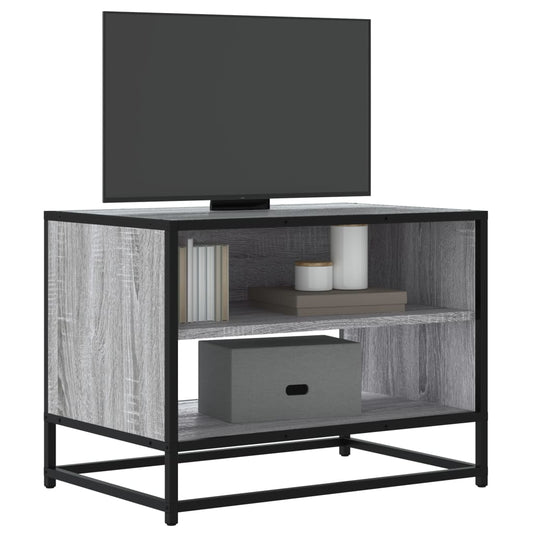 Mobile TV Grigio Sonoma 61x40x46 cm Legno Multistrato e Metallo - homemem39