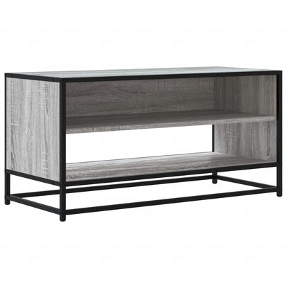 Mobile TV Grigio Sonoma 91x40x46 cm Legno Multistrato e Metallo - homemem39