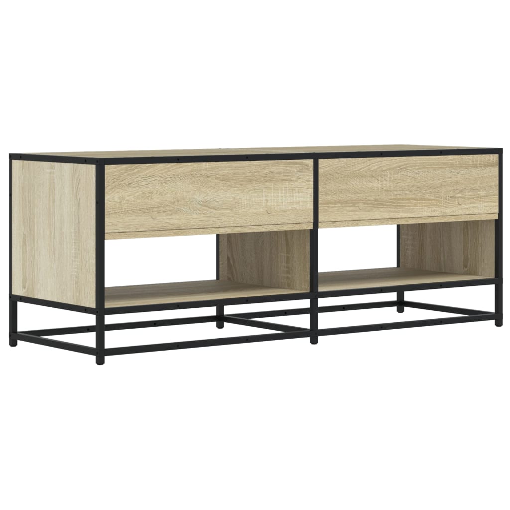 Mobile TV Rovere Sonoma 120,5x40x46cm Legno Multistrato Metallo - homemem39