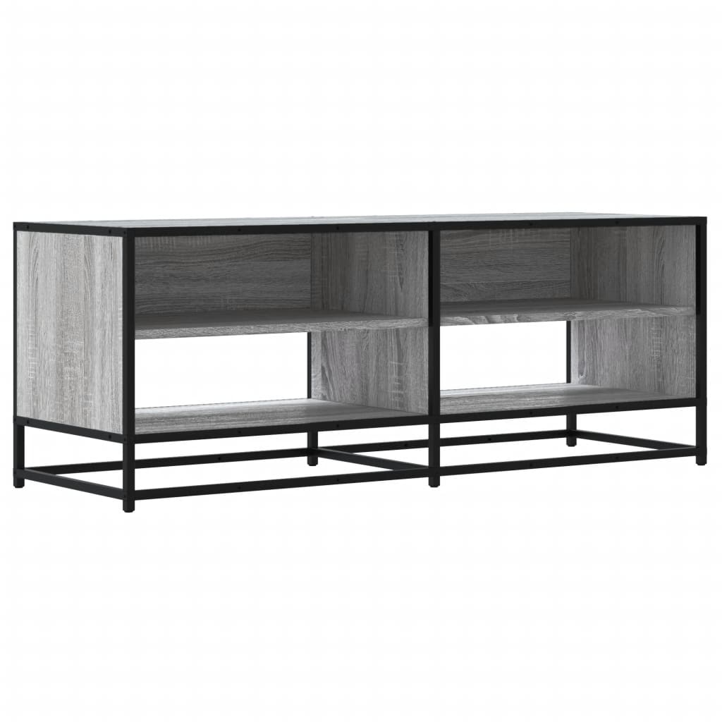 Mobile TV Grigio Sonoma 120,5x40x46cm Legno Multistrato Metallo - homemem39